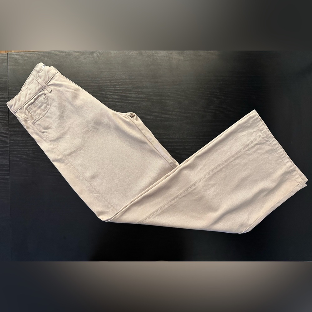 Zara Women's Cream Straight Leg Pants - Picture 2 of 13
